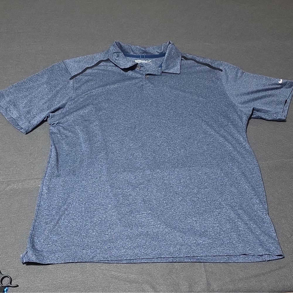 Nike Golf Tour Performance Dri-FIT Men's Blue/Gray Polo Shirt XL Short Sleeve